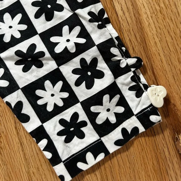 LISA SAYS GAH wendy daisy check black long sleeve blouse victorian size L - Picture 12 of 15